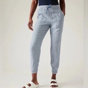 Athleta Light Blue Drawstring Jogger Pants